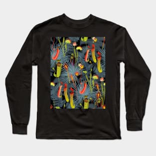 Nocturnal carnivorous flora gray-red Long Sleeve T-Shirt